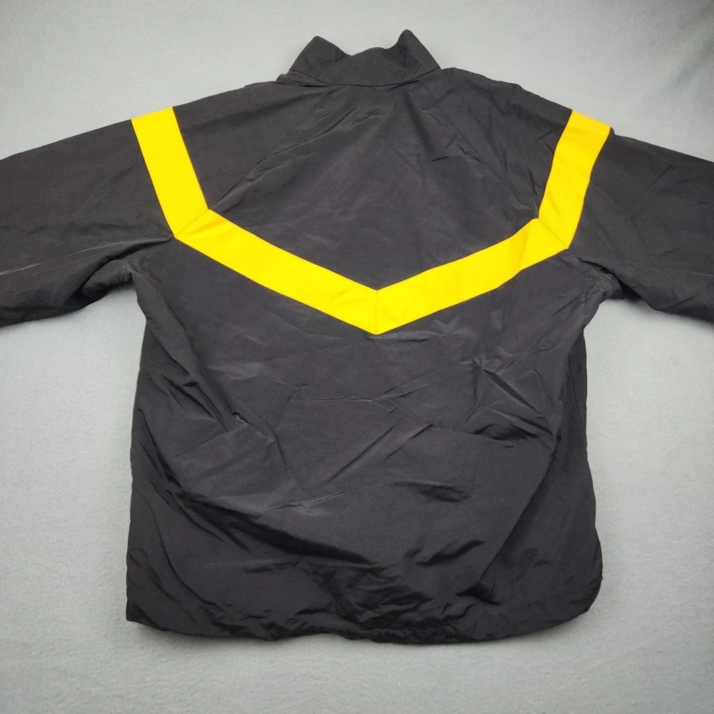 US Army Jacket Mens Medium Black APFU Physical Fitness Zip Nylon PT Uniform - Picture 6 of 8